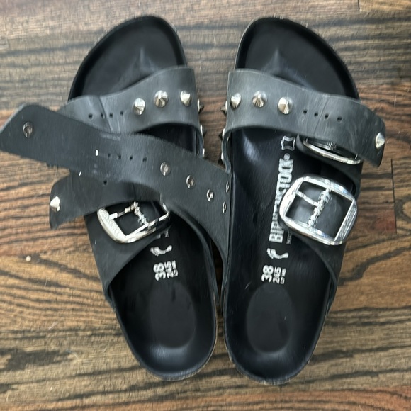 Birkenstock🖤 Arizona Big buckle studded custom sandals size 38 - Picture 8 of 15